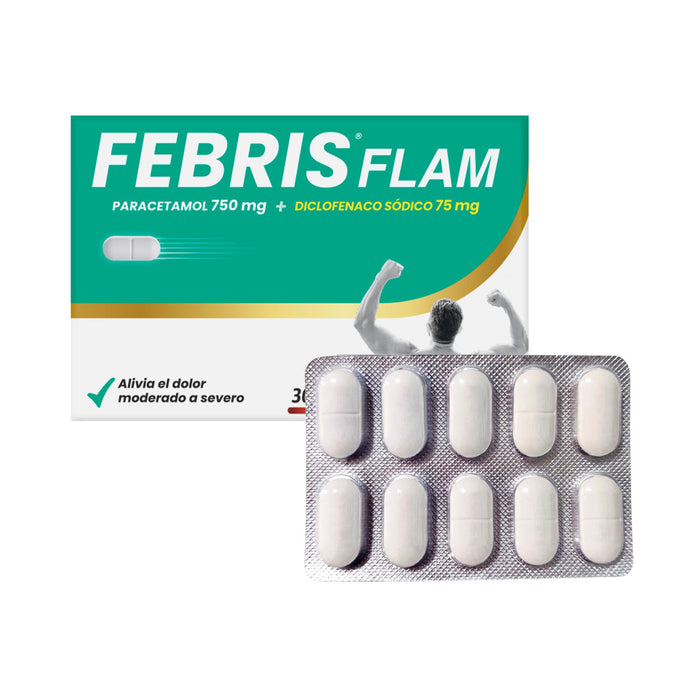 Febris Flam Paracetamol / Diclofenaco X Comprimido