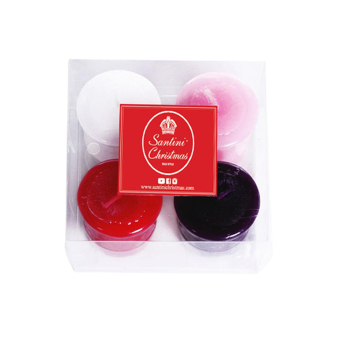 Velas Santini Set 4 Piezas 10.5X10.5X5.3Cm