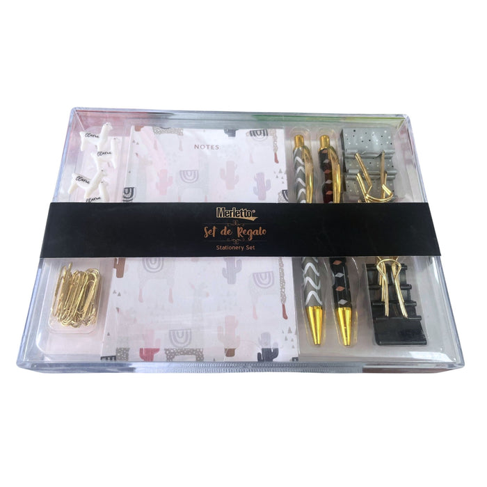 Kit Notas / Lapiceros Merletto Llama 54 Piezas