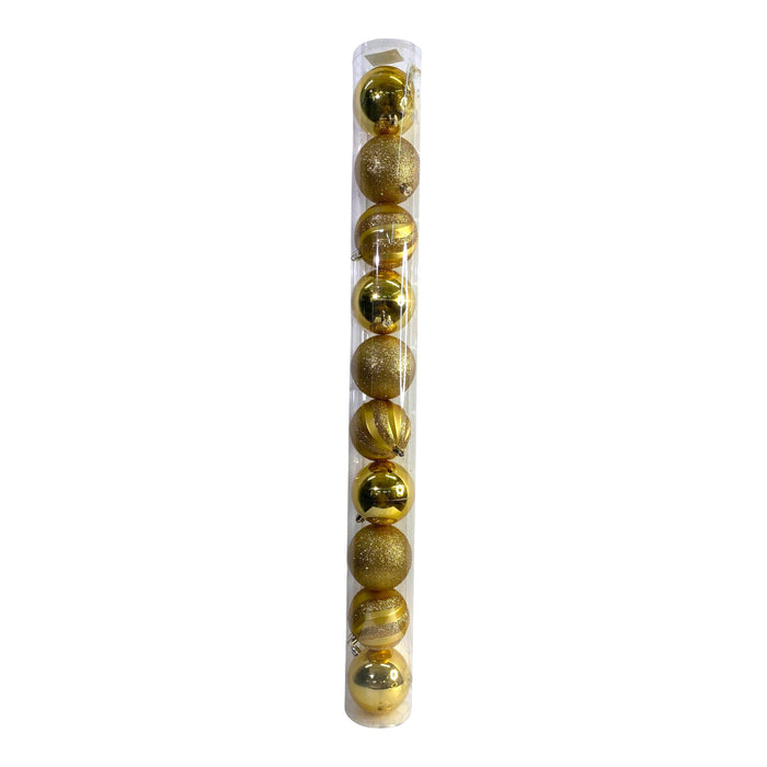 Bolas Navidad Santini Fantasía Gold Set 10Piezas 8.2X8.0Cm