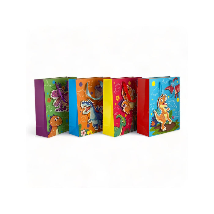 Bolsa De Regalo Merletto Dinosaurio 3D Glitter Tamaño L