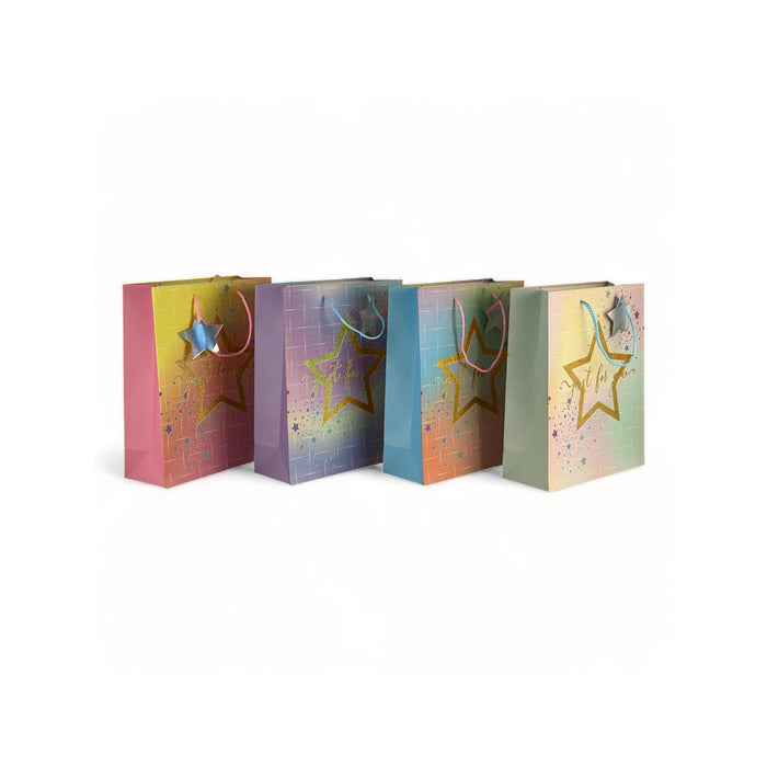 Bolsa De Regalo Merletto Estrella Glitter Tamaño M