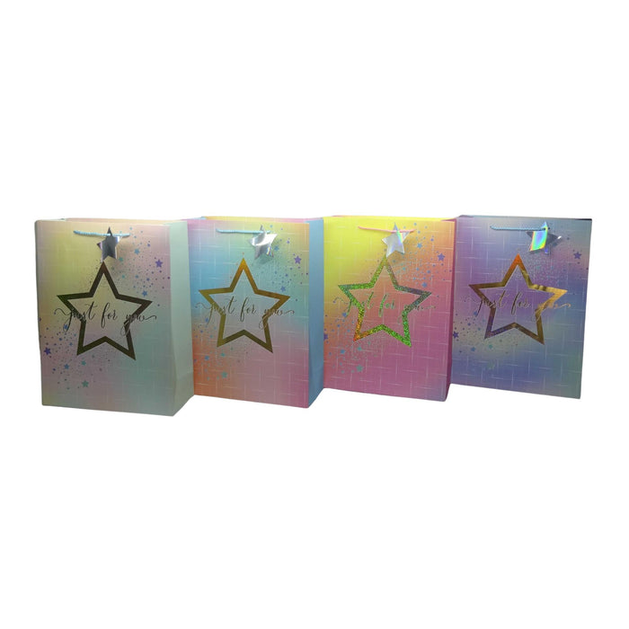 Bolsa De Regalo Merletto Estrella Glitter Tamaño L