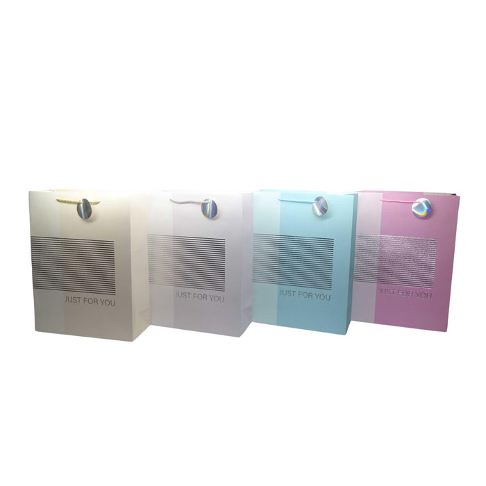 Bolsa De Regalo Merletto Líneas Glitter Tamaño L