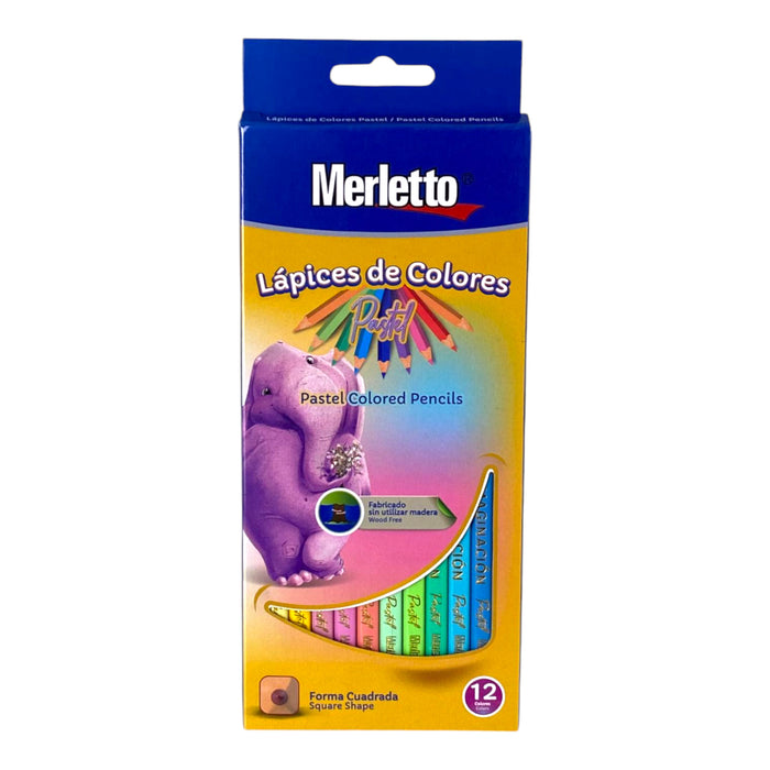 Colores Pastel Merletto Cuadrados X 12 Unidades