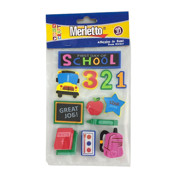 Stickers Adhesivos Merletto De Fomi 3D School