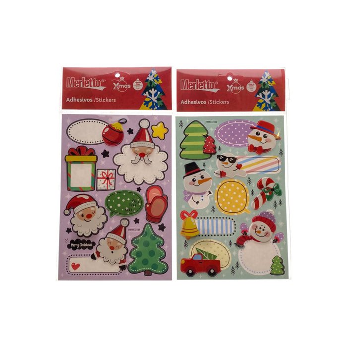 Stickers Navideños Santini Surtidos Modelo A