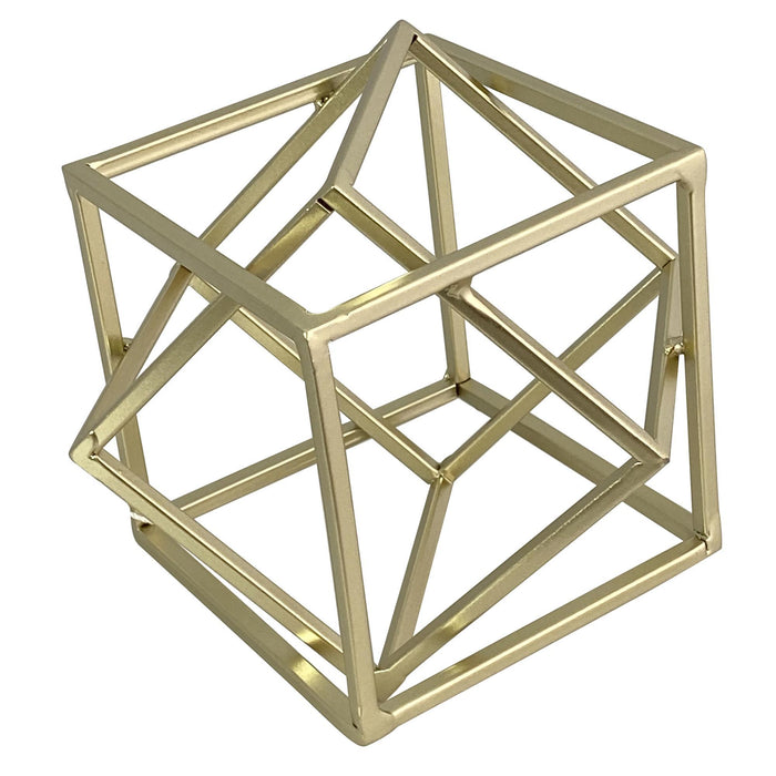 Adorno Decorativo Concepts Life Cubo Dorado 12X12x11cm