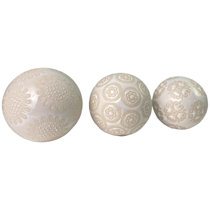 Esfera Decorativa Concepts Life Naturally Boho Marfil 8 X 8 X 8Cm