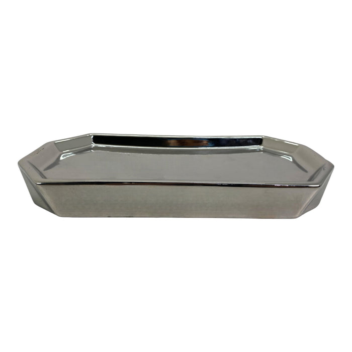 Bandeja Decorativa Concepts Life Plateada 25.5X14x3cm