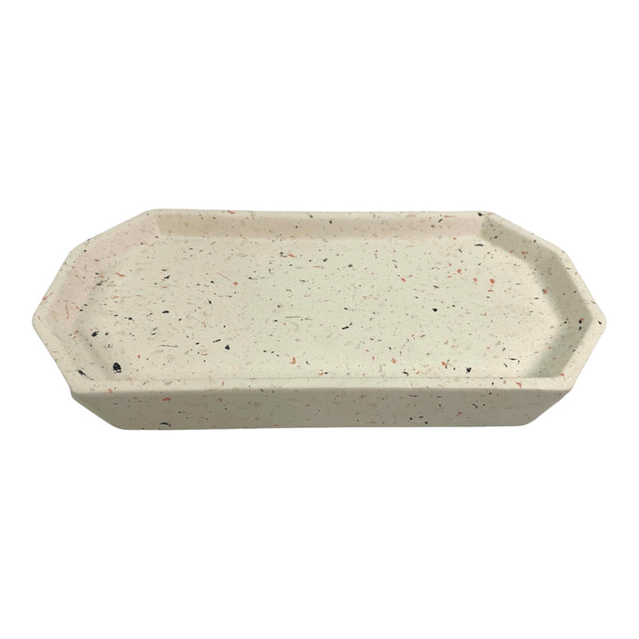 Bandeja Decorativa Concepts Life Blanca Salpicada 25.5X14x3cm