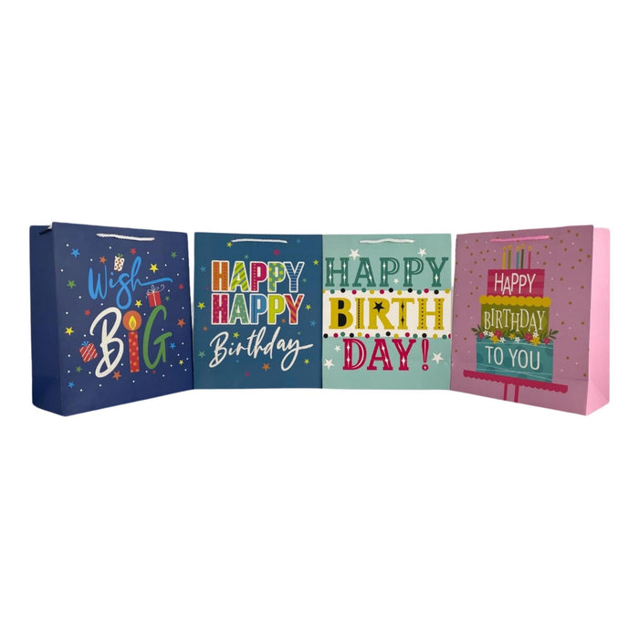 Bolsa De Regalo Merletto Happy Birthday Tamaño S