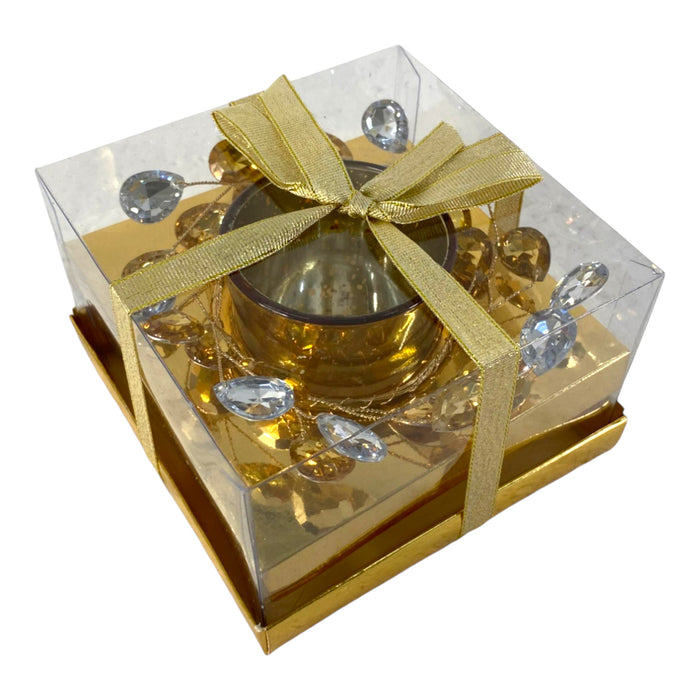 Porta Vela Santini Gold Sparkling 11X11x7cm