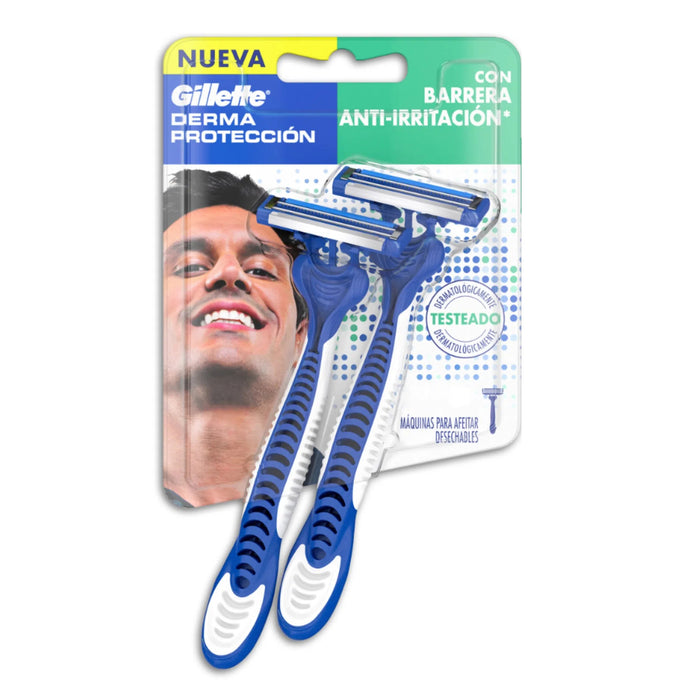 Máquina Para Afeitar Gillette Derma Protec X 2 Piezas