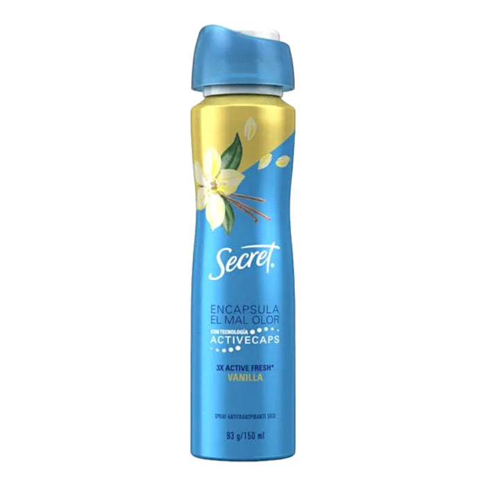 Spray Antitranspirante Secret Vainilla X 150 Ml