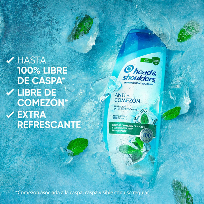 Shampoo Head And Shoulders Anti-Comezon Menta Xtra X 180Ml