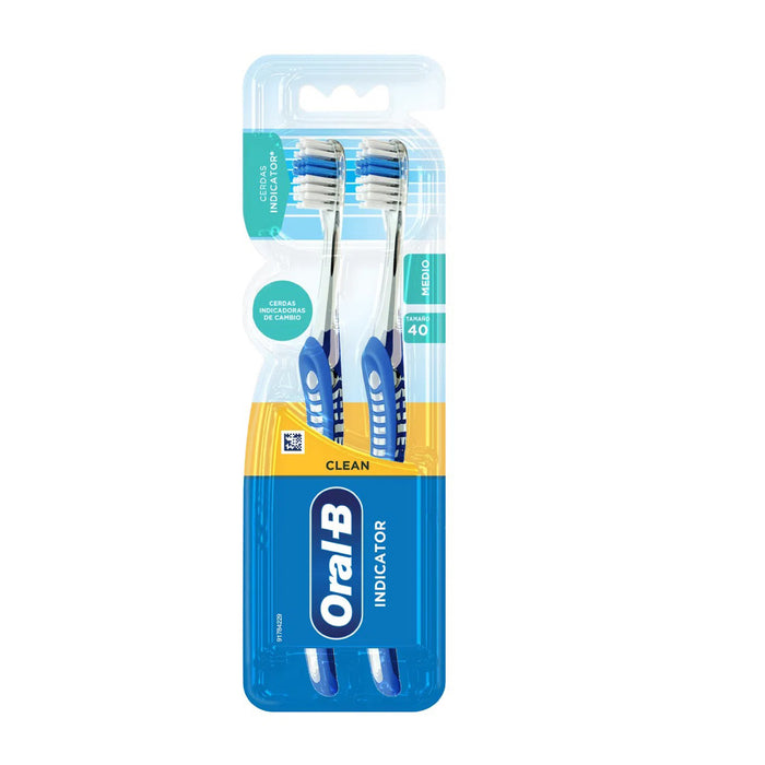 Cepillo Oral B Pro Salud Indicator 40M X 2 Piezas