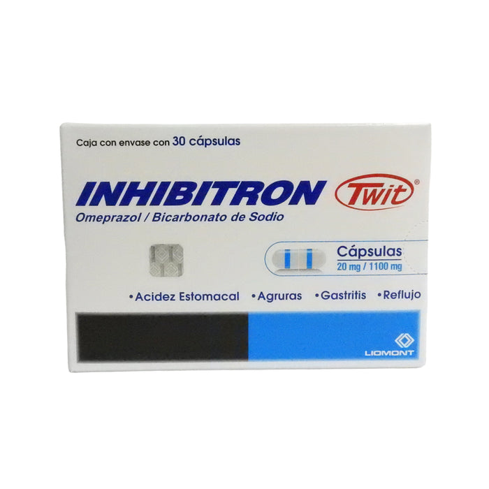 Inhibitron Twit Omeprazol/Bicarbonato Sódico X Cápsula