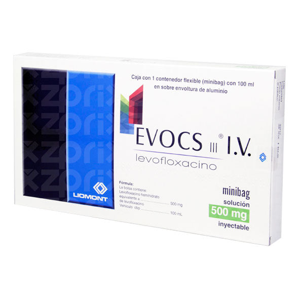 Evocs Iv Levofloxacina 500Mg Y 100ml X Frasco