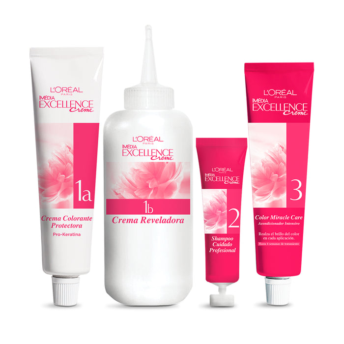 Coloración L'Oréal Permamente Excellence Creme - Tono 3 Kit Para Teñido Del Cabello