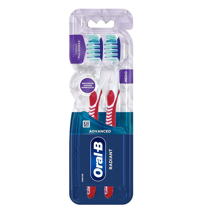 Cepillo Dental Oral B 3D White 40 Medio X 2 Unidades
