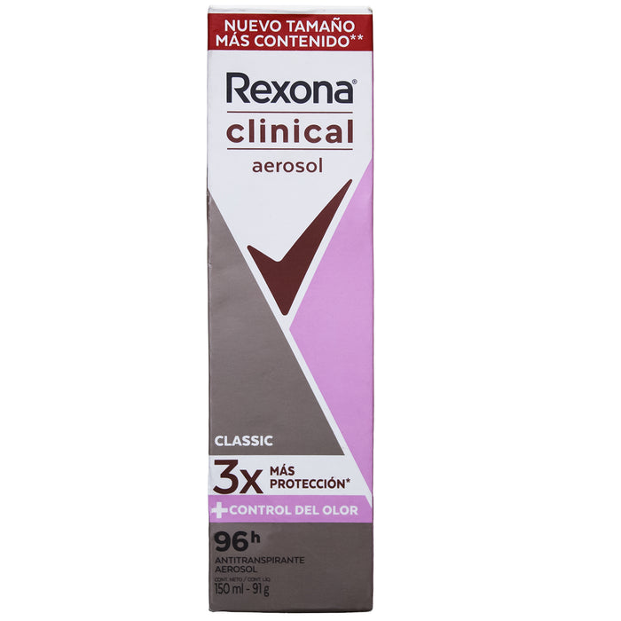 Rexona Women Clin Aero Antitranspirante Classic 3X 96Hrs X 150ml