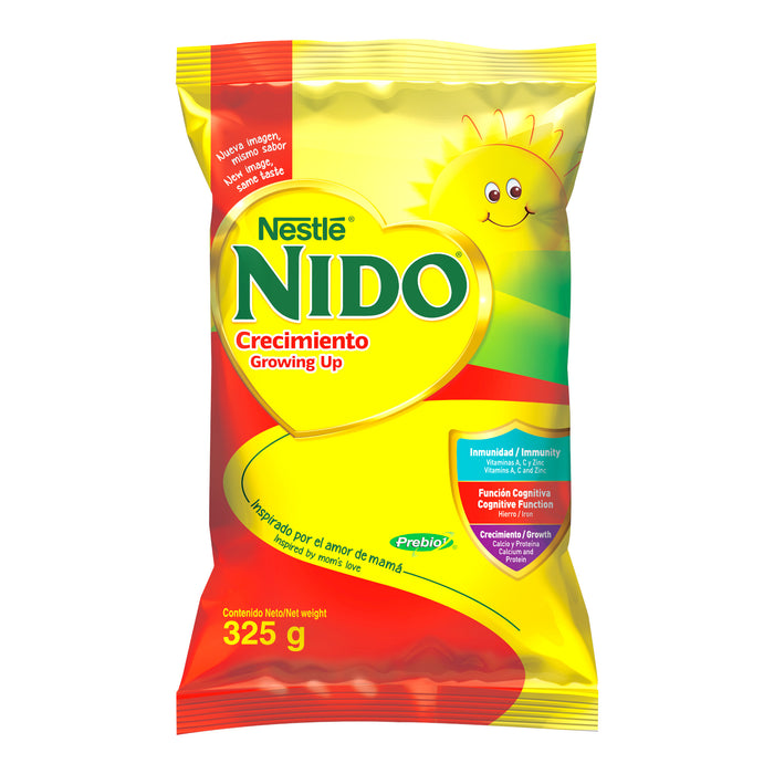 Leche En Polvo Nido Crecimiento Con Prebio 1 Bolsa X 325G