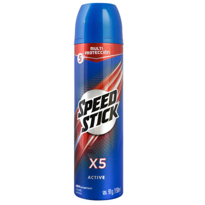 Desodorante Speed Stick Deo Aerosol Active X5 X 150Ml