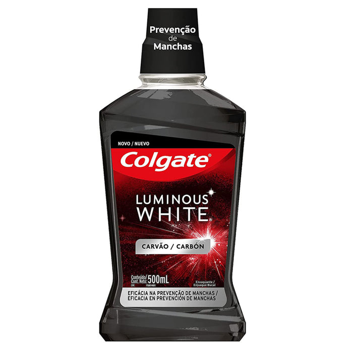 Colgate Enjuague Bucal Luminous White Carbon X 500ml