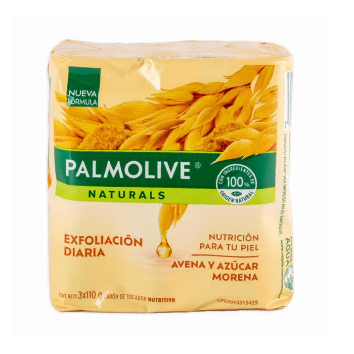 Pack Jabón En Barra Palmolive Avena/Azúcar Morena X 110 Gr X 3 Unid