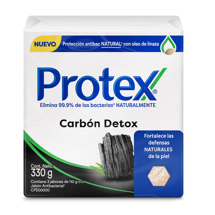 Protex Pack Jabon Carbon Detox 110g X 3 Unidades