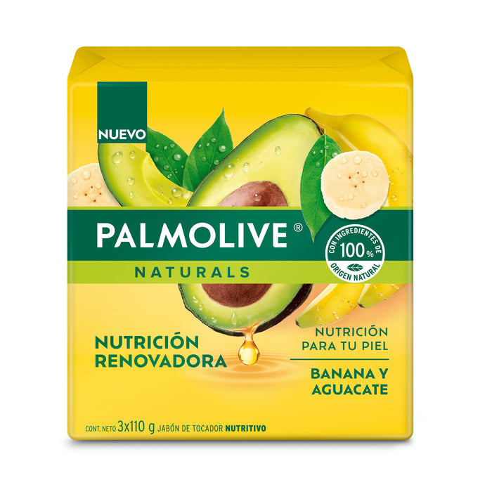 Palmolive Pack Jabon Banana Y Aguacate 110g X 3 Unidades