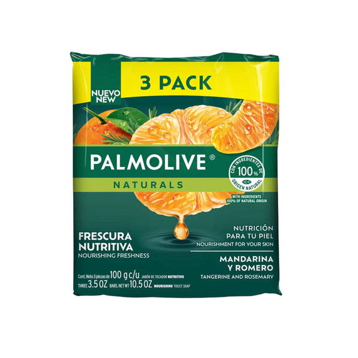 Jabón Palmolive Pack Mandarina Y Romero 110g X 3 Unidades