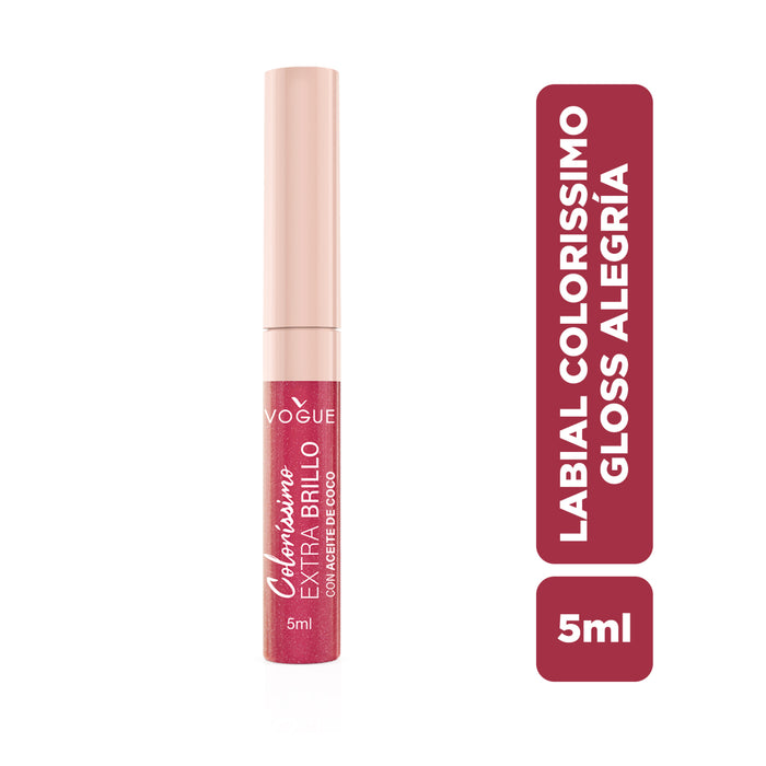 Labial Liquido Vogue Colorissimo Extra Brillo Alegría X 5ml
