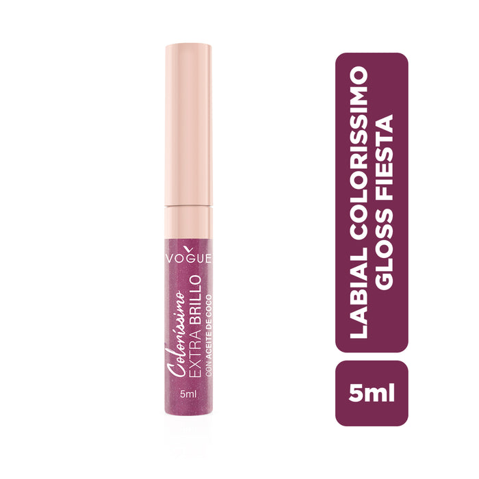 Labial Liquido Vogue Colorissimo Extra Brillo Fiesta X 5ml