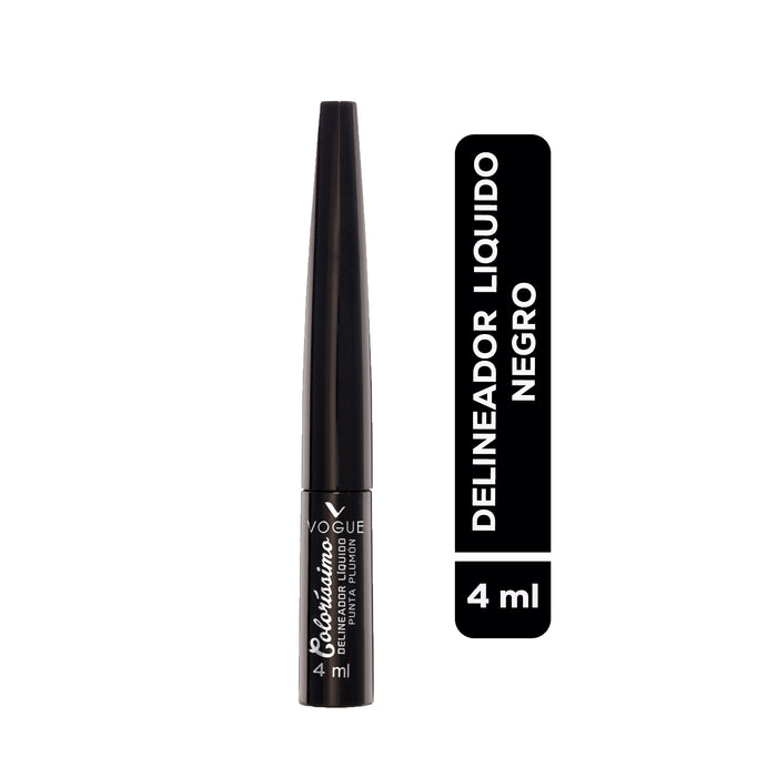 Delineador Vogue Liquido Negro Colorissimo X 4ml