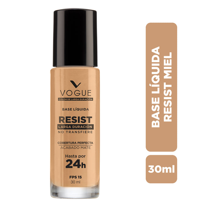 Base Vogue Maquillaje Larga Duración Miel X 30ml