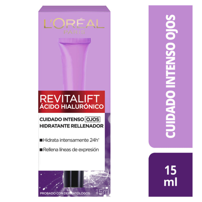 Contorno De Ojos L'Oréal Ácido Hialurónico Antiedad X 15ml
