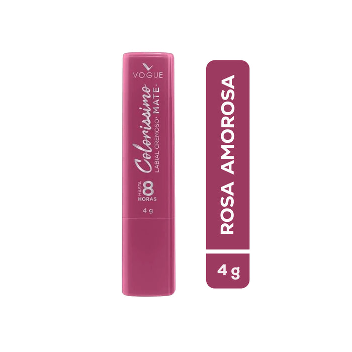 Labial en Barra Vogue Colorissimo Mate Rosa Amorosa X 5Ml