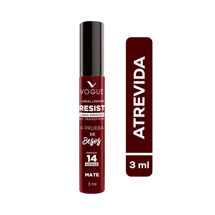 Labial Liquido Vogue Resist Atrevida X 3ml