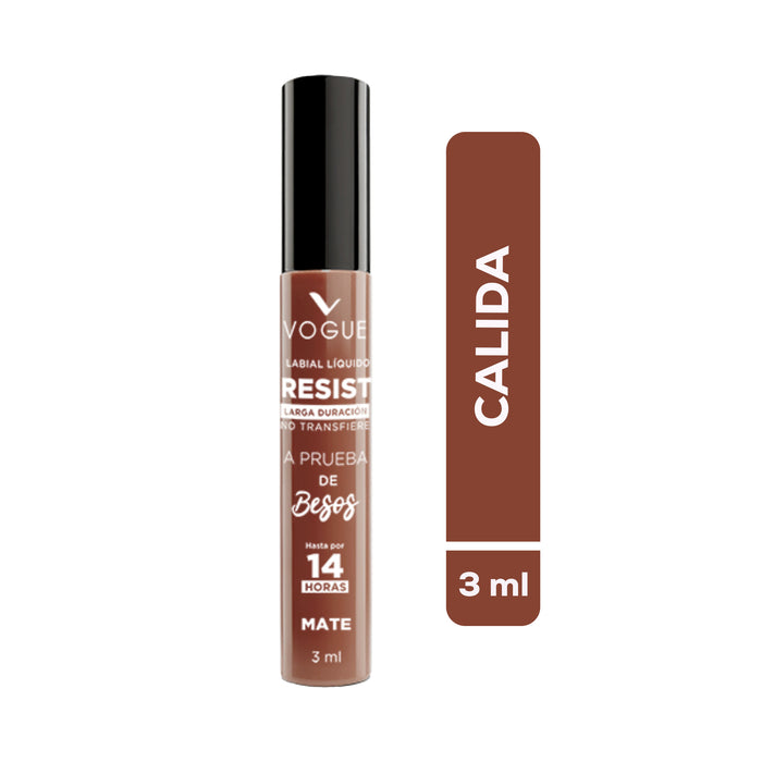 Labial Liquido Vogue Resist Cálida X 3ml