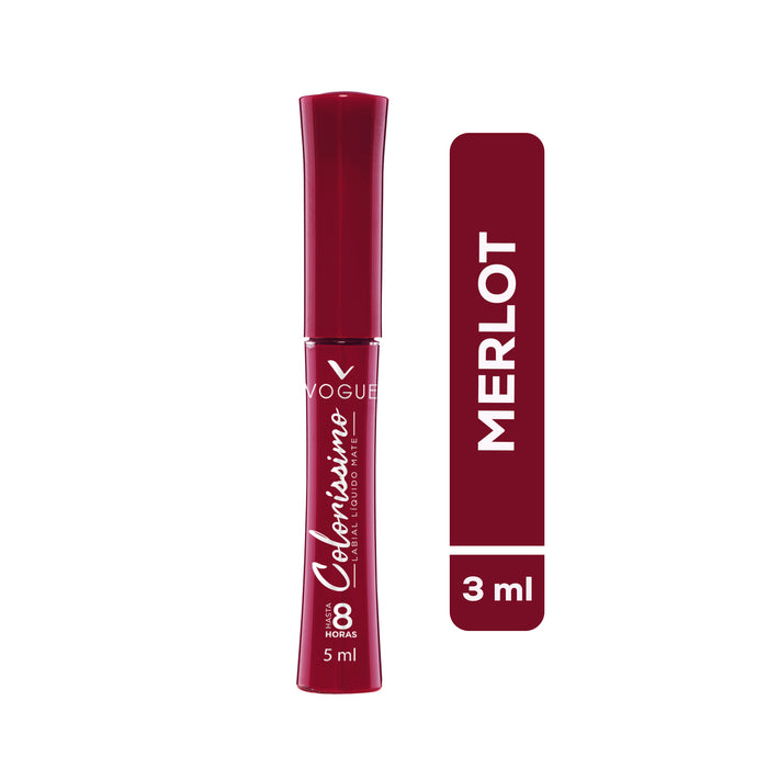 Labial Liquido Mate Vogue Colorissimo Merlot X 5ml