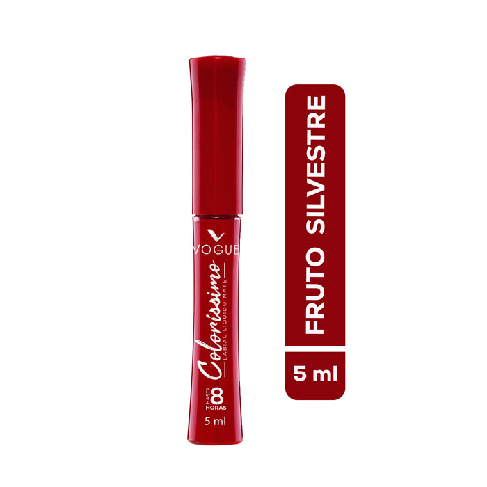 Labial Liquido Mate Vogue Colorissimo Fruto Silvestre X 5ml