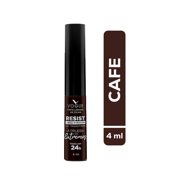 Tinta Para Cejas Vogue Liquida Resist Tono Café X 4ml