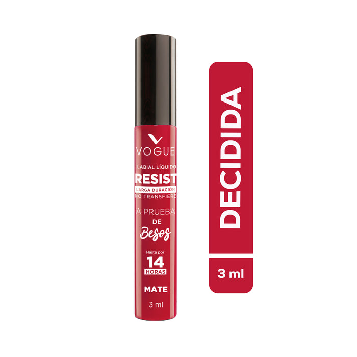 Labial Liquido Vogue Resist Decidida X 3ml