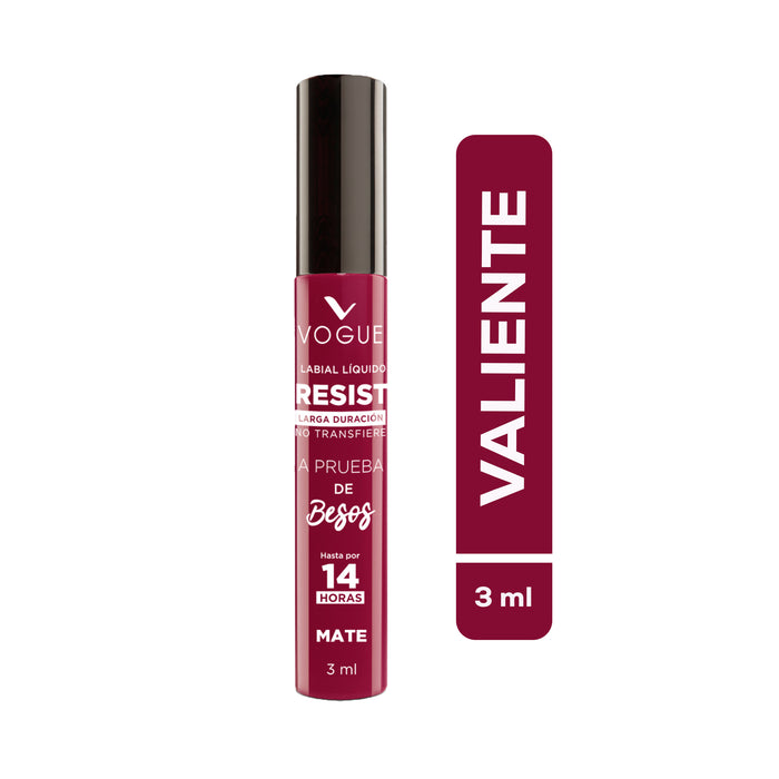 Labial  Liquido Vogue Resist Valiente X 3ml