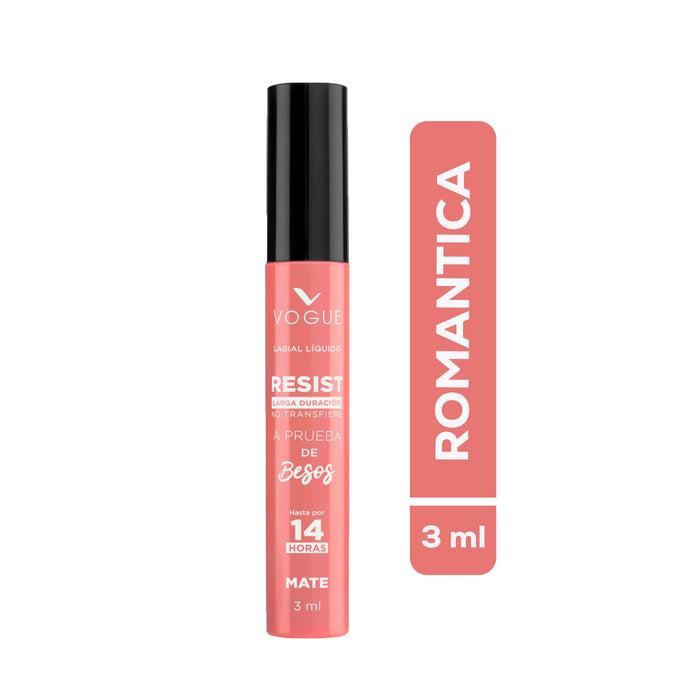 Labial Liquido Vogue Resist Romántica X 3ml