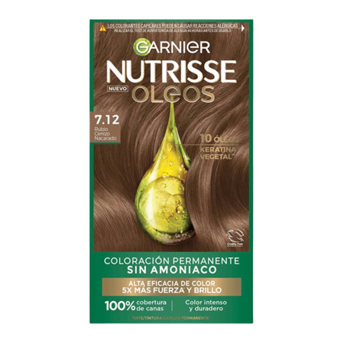 Tinte Garnier Nutrisse 7.12 Rubio Cenizo