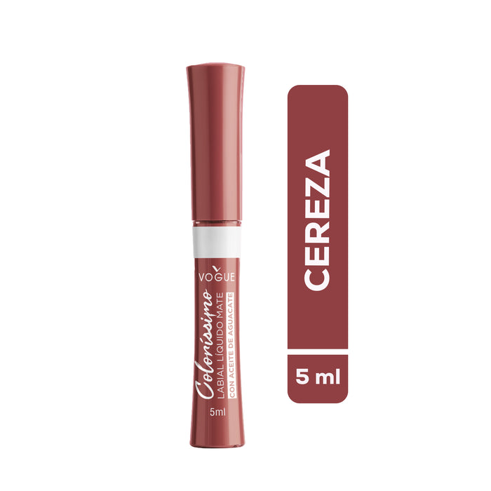 Labial Vogue Liquido Mate Colorissimo Cereza X 5ml