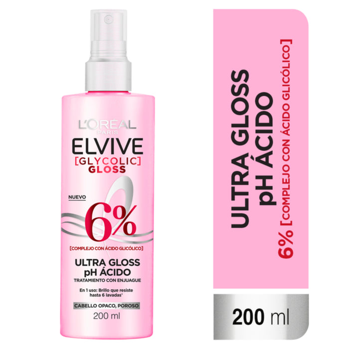 Tratamiento Elvive Acidifier Glycolic Glosuperstay - Cabello Opaco X 200ml